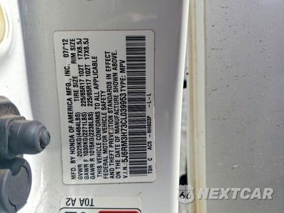 Zdjęcie 12 z 12 samochodu: 2012 HONDA CR-V EXL VIN:5J6RM3H73CL039953 - miniatura