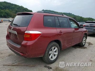 Trzecie zdjęcie samochodu z tyłu: 2010 TOYOTA HIGHLANDER BASE VIN:5TDZK3EH8AS001381 - miniatura