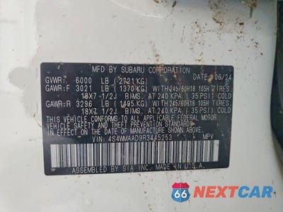 Zdjęcie 13 z 13 samochodu: 2024 SUBARU ASCENT VIN:4S4WMAAD9R3445253 - miniatura