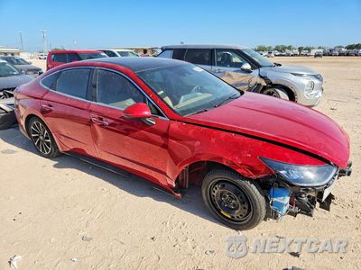 Czwarte zdjęcie samochodu z boku: 2021 HYUNDAI SONATA LIMITED VIN:5NPEH4J2XMH080373 - miniatura