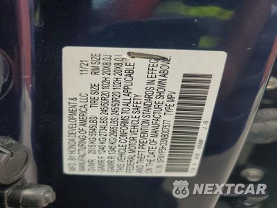Zdjęcie 13 z 13 samochodu: 2022 HONDA PILOT SPORT VIN:5FNYF5H33NB007577 - miniatura