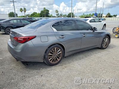 Trzecie zdjęcie samochodu z tyłu: 2019 INFINITI Q50 3.0T LUXE VIN:JN1EV7AP5KM513691 - miniatura