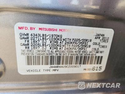 Zdjęcie 13 z 13 samochodu: 2012 MITSUBISHI OUTLANDER SPORT SE VIN:JA4AR4AU9CZ009017 - miniatura