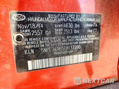 Zdjęcie 12 z 12 samochodu: 2015 HYUNDAI SONATA LIMITED 2.0T VIN:5NPE34AB5FH137290 - miniatura