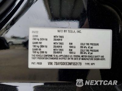 Zdjęcie 12 z 12 samochodu: 2022 TESLA MODEL Y VIN:7SAYGDEE3NF553179 - miniatura