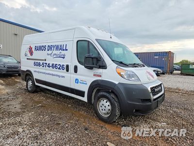 Czwarte zdjęcie samochodu z boku: 2019 RAM PROMASTER 2500 DELIVERY VAN VIN:3C6TRVDG3KE536806 - miniatura