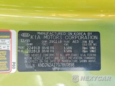 Zdjęcie 13 z 13 samochodu: 2016 KIA SOUL BASE VIN:KNDJN2A27G7860898 - miniatura