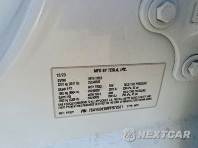 Zdjęcie 12 z 12 samochodu: 2023 TESLA MODEL Y VIN:7SAYGDED0PF979261 - miniatura