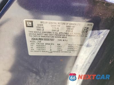 Zdjęcie 13 z 13 samochodu: 2014 GMC TERRAIN SLE VIN:2GKALREK1E6357037 - miniatura