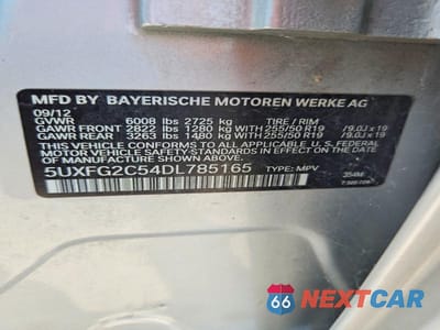 Zdjęcie 13 z 13 samochodu: 2013 BMW X6 XDRIVE35I VIN:5UXFG2C54DL785165 - miniatura