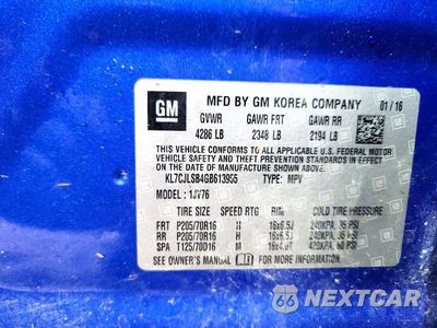 Zdjęcie 13 z 13 samochodu: 2016 CHEVROLET TRAX 1LT VIN:KL7CJLSB4GB613955 - miniatura