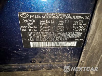 Zdjęcie 14 z 14 samochodu: 2020 HYUNDAI SANTA FE SEL VIN:5NMS3CAD8LH299499 - miniatura