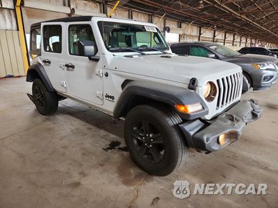 Czwarte zdjęcie samochodu z boku: 2019 JEEP WRANGLER UNLIMITED SPORT VIN:1C4HJXDG7KW630579 - miniatura