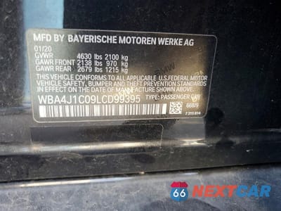 Zdjęcie 12 z 12 samochodu: 2020 BMW 430I GRAN COUPE VIN:WBA4J1C09LCD99395 - miniatura