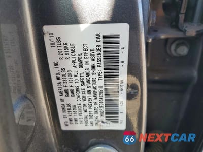 Zdjęcie 12 z 12 samochodu: 2011 HONDA ACCORD LX VIN:1HGCP2F36BA029510 - miniatura