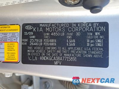 Zdjęcie 13 z 13 samochodu: 2010 KIA SPORTAGE LX VIN:KNDKGCA38A7715891 - miniatura