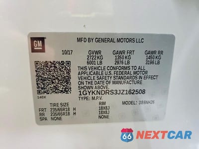 Zdjęcie 13 z 13 samochodu: 2018 CADILLAC XT5 LUXURY VIN:1GYKNDRS3JZ162508 - miniatura