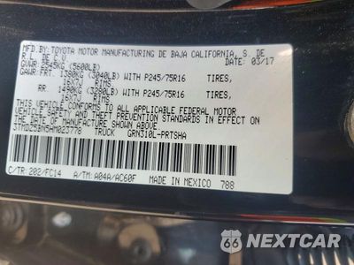 Zdjęcie 12 z 12 samochodu: 2017 TOYOTA TACOMA SR5 V6 VIN:3TMDZ5BN5HM023778 - miniatura