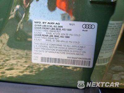 Zdjęcie 14 z 14 samochodu: 2022 AUDI SQ5 PREMIUM PLUS VIN:WA1B4AFY9N2035285 - miniatura
