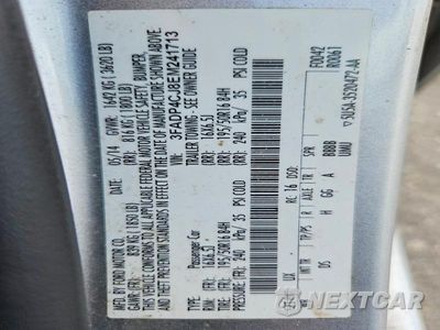 Zdjęcie 12 z 12 samochodu: 2014 FORD FIESTA TITANIUM VIN:3FADP4CJ8EM241713 - miniatura
