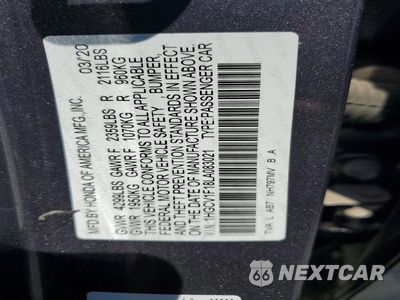 Zdjęcie 12 z 12 samochodu: 2020 HONDA ACCORD LX VIN:1HGCV1F18LA083021 - miniatura