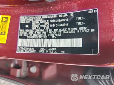 Zdjęcie 14 z 14 samochodu: 2019 TOYOTA HIGHLANDER XLE VIN:5TDJZRFH2KS722856 - miniatura