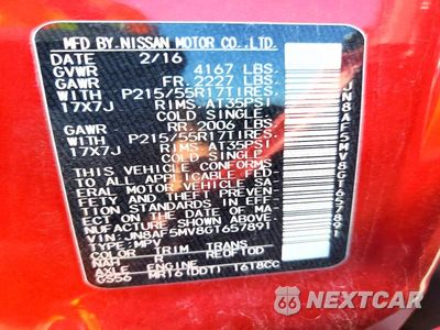 Zdjęcie 12 z 12 samochodu: 2016 NISSAN JUKE S VIN:JN8AF5MV8GT657891 - miniatura