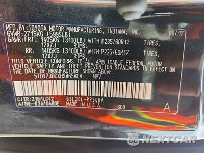 Zdjęcie 13 z 13 samochodu: 2017 TOYOTA SIENNA XLE PREMIUM 8-PASSENGER VIN:5TDYZ3DCXHS865808 - miniatura