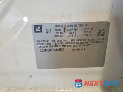 Zdjęcie 12 z 12 samochodu: 2017 CHEVROLET SONIC VIN:1G1JG6SG6H4146509 - miniatura