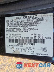 Zdjęcie 12 z 12 samochodu: 2012 FORD FUSION SEL VIN:3FAHP0JGXCR379240 - miniatura