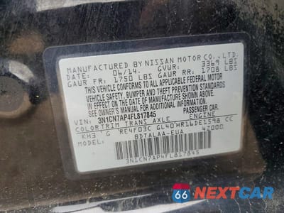 Zdjęcie 13 z 13 samochodu: 2015 NISSAN VERSA 1.6 S VIN:3N1CN7AP4FL817845 - miniatura