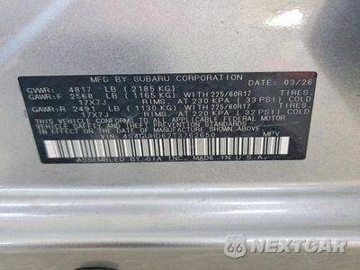 Zdjęcie 14 z 14 samochodu: 2026 SUBARU CROSSTREK PREMIUM VIN:4S4GUHD62T3762650 - miniatura