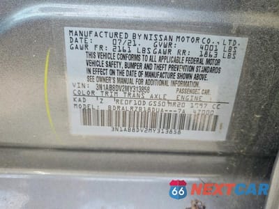 Zdjęcie 13 z 13 samochodu: 2021 NISSAN SENTRA SR VIN:3N1AB8DV2MY313858 - miniatura