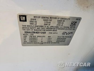 Zdjęcie 13 z 13 samochodu: 2016 CHEVROLET EQUINOX LT VIN:2GNALCEK4G6112428 - miniatura