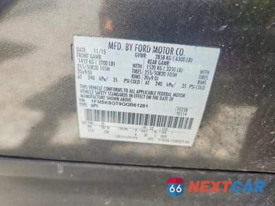 Zdjęcie 13 z 13 samochodu: 2016 FORD EXPLORER SPORT VIN:1FM5K8GT9GGB61281 - miniatura