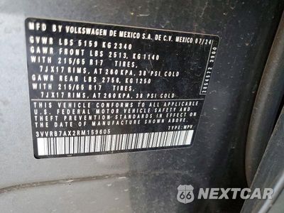 Zdjęcie 14 z 14 samochodu: 2024 VOLKSWAGEN TIGUAN S VIN:3VVRB7AX2RM159605 - miniatura