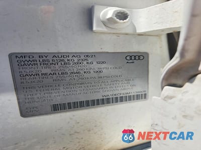 Zdjęcie 14 z 14 samochodu: 2021 AUDI Q3 PREMIUM S LINE 45 VIN:WA1DECF33M1138809 - miniatura