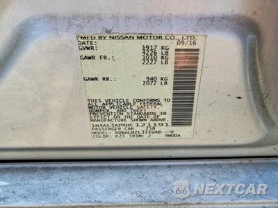 Zdjęcie 12 z 12 samochodu: 2017 NISSAN ALTIMA 2.5 SR VIN:1N4AL3APXHC121191 - miniatura