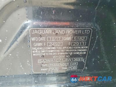 Zdjęcie 12 z 12 samochodu: 2018 JAGUAR XJ R - SPORT VIN:SAJWA1C71J8W13691 - miniatura