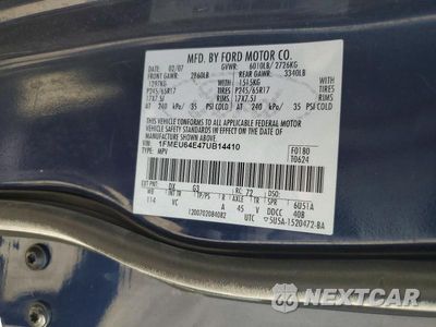 Zdjęcie 13 z 13 samochodu: 2007 FORD EXPLORER EDDIE BAUER VIN:1FMEU64E47UB14410 - miniatura