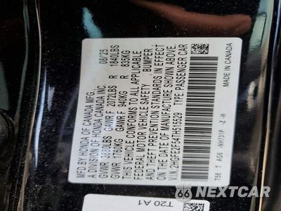 Zdjęcie 12 z 12 samochodu: 2026 HONDA CIVIC SPORT VIN:2HGFE2F54TH515529 - miniatura