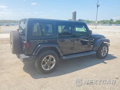 Trzecie zdjęcie samochodu z tyłu: 2020 JEEP WRANGLER UNLIMITED SAHARA VIN:1C4HJXEN2LW161237 - miniatura