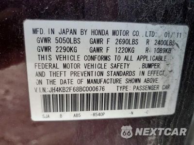 Zdjęcie 12 z 12 samochodu: 2011 ACURA RL VIN:JH4KB2F68BC000676 - miniatura