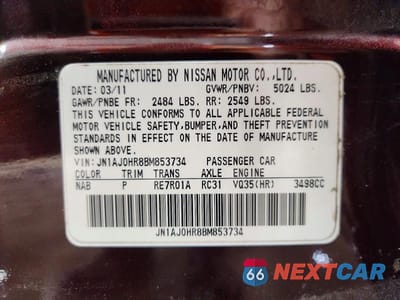 Zdjęcie 13 z 13 samochodu: 2011 INFINITI EX35 BASE VIN:JN1AJ0HR8BM853734 - miniatura