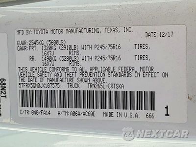 Zdjęcie 13 z 13 samochodu: 2018 TOYOTA TACOMA SR VIN:5TFRX5GN0JX107575 - miniatura