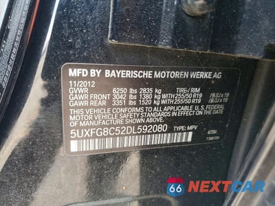 Zdjęcie 13 z 13 samochodu: 2013 BMW X6 XDRIVE50I VIN:5UXFG8C52DL592080 - miniatura