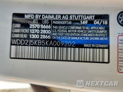 Zdjęcie 12 z 12 samochodu: 2019 MERCEDES-BENZ CLS 450 4MATIC VIN:WDD2J5KB5KA009202 - miniatura