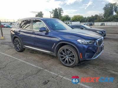Czwarte zdjęcie samochodu z boku: 2022 BMW X3 SDRIVE30I VIN:5UX43DP03N9K62716 - miniatura