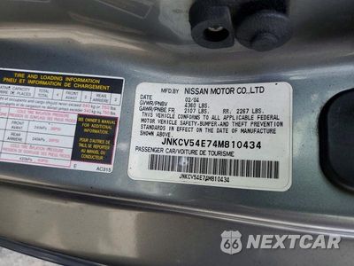 Zdjęcie 12 z 12 samochodu: 2004 INFINITI G35 BASE VIN:JNKCV54E74M810434 - miniatura