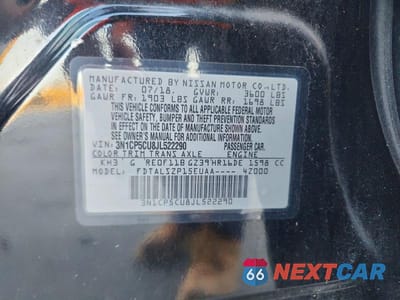 Zdjęcie 12 z 12 samochodu: 2018 NISSAN KICKS SV VIN:3N1CP5CU8JL522290 - miniatura